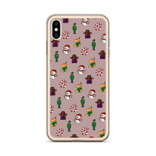 Load image into Gallery viewer, Desi Christmas Elements Gray iPhone Case