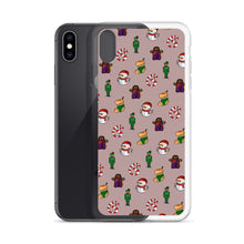 Load image into Gallery viewer, Desi Christmas Elements Gray iPhone Case