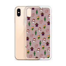 Load image into Gallery viewer, Desi Christmas Elements Gray iPhone Case