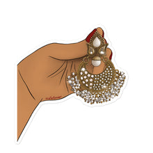 Load image into Gallery viewer, Large Desi Gold Earring Print