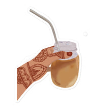Load image into Gallery viewer, Iced Coffee with Mendhi Sticker