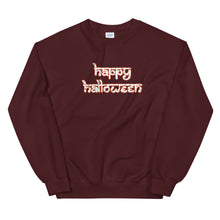 Load image into Gallery viewer, Happy Halloween Desi White Letters Sweatshirt