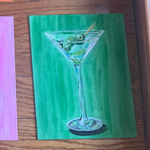Load image into Gallery viewer, Olive Martini Painting
