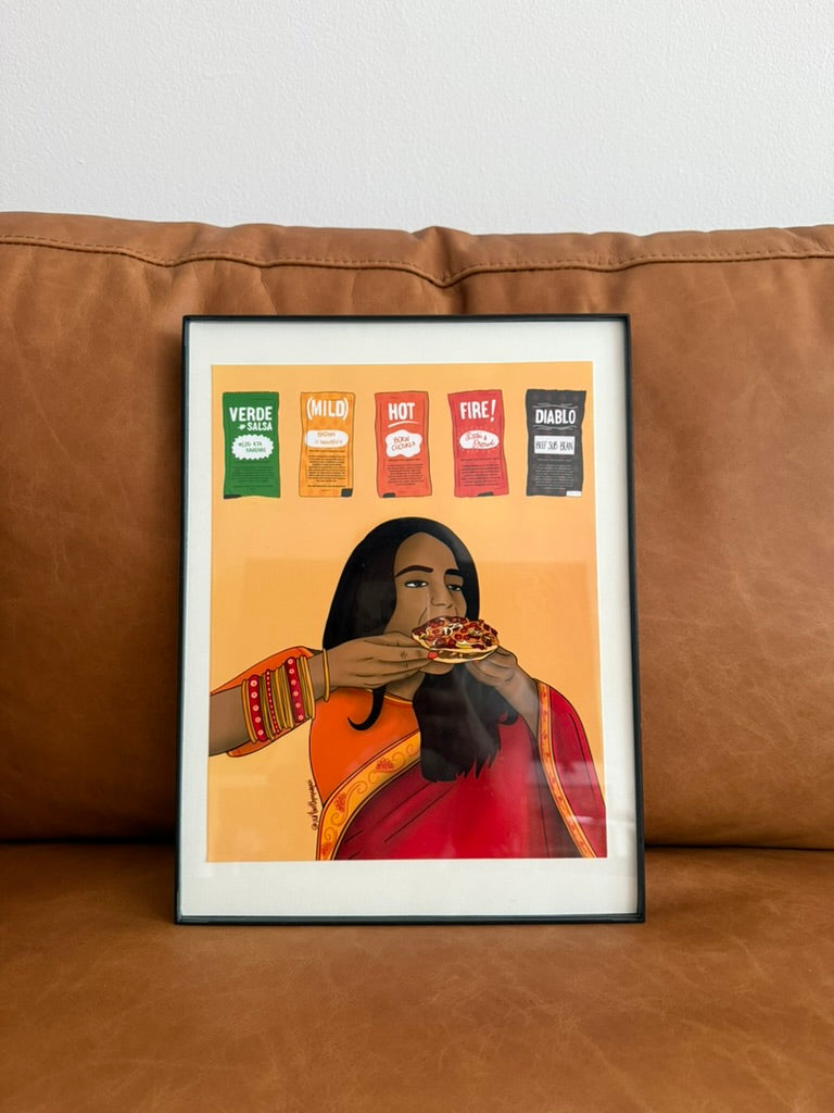 Desi Taco Bell Framed Print