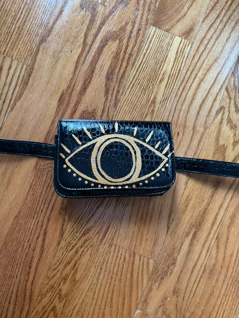 Evil Eye Leather Fanny Pack