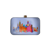 Load image into Gallery viewer, NYC Fabric Skyline Clutch- blue

