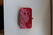 Load image into Gallery viewer, PRESALE: Beaded Hot Pink Mehndi Clutch
