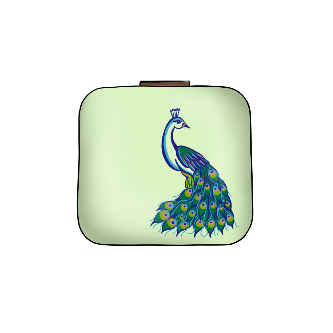 Beaded Peacock Clutch