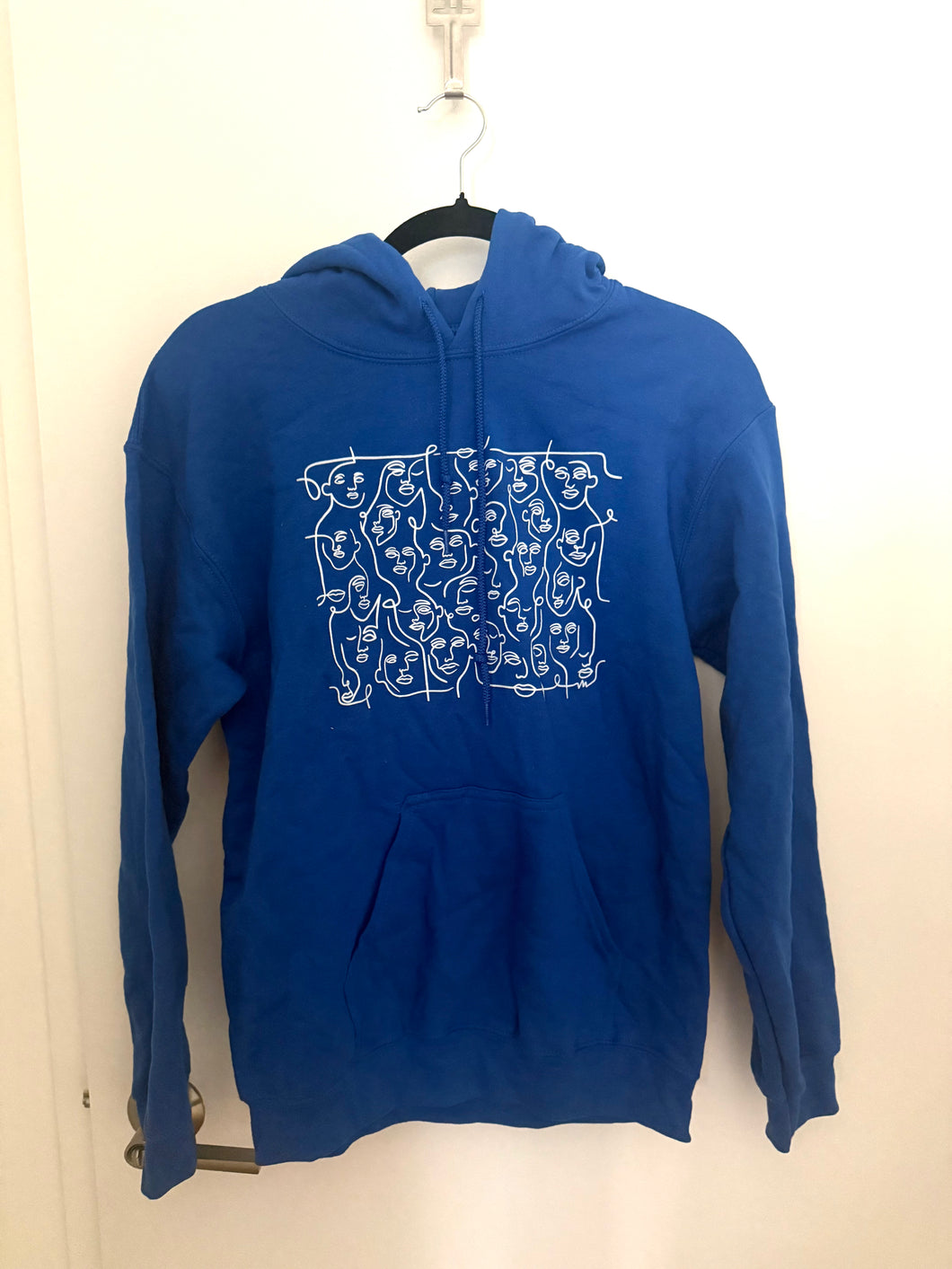 Line Drawing Blue Hoodie