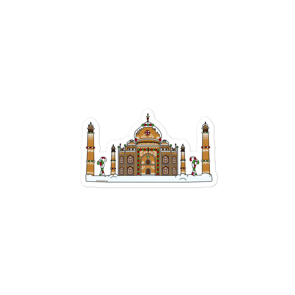 Gingerbread Taj Mahal Stickers