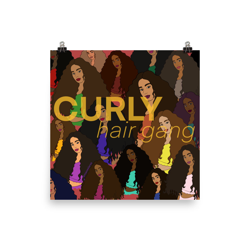 Curly Hair Gang Print