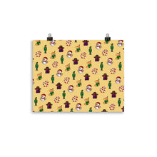 Load image into Gallery viewer, Desi Christmas Elements Yellow Print
