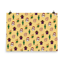 Load image into Gallery viewer, Desi Christmas Elements Yellow Print
