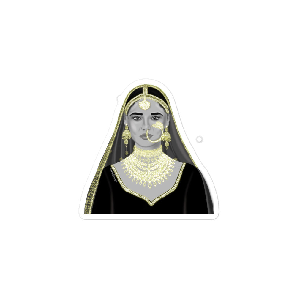Bubble-free Sticker: Gold Jewelry Rani