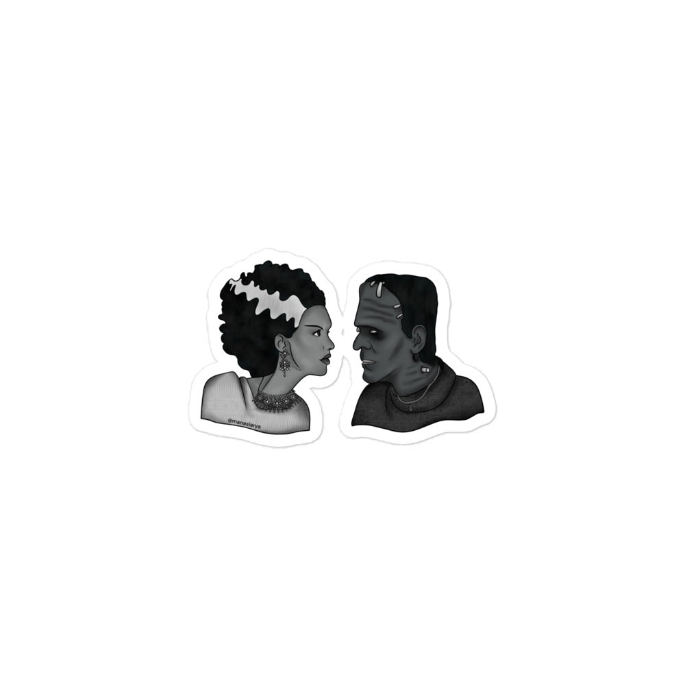 Desi Frankenstein Couple Sticker