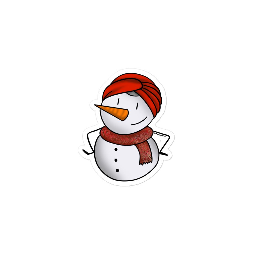 Desi Snowman Sticker