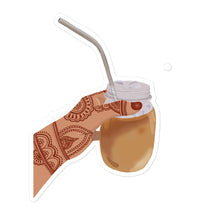 Load image into Gallery viewer, Iced Coffee with Mendhi Sticker
