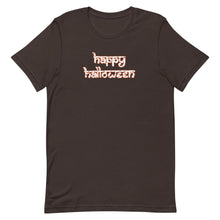 Load image into Gallery viewer, Happy Halloween Desi White Letters T-Shirt
