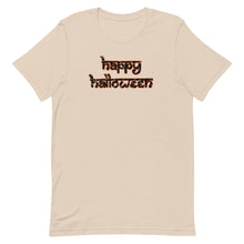 Load image into Gallery viewer, Happy Halloween Desi Black Letters T-Shirt
